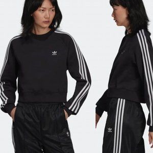 Adidas Black Track Crewneck